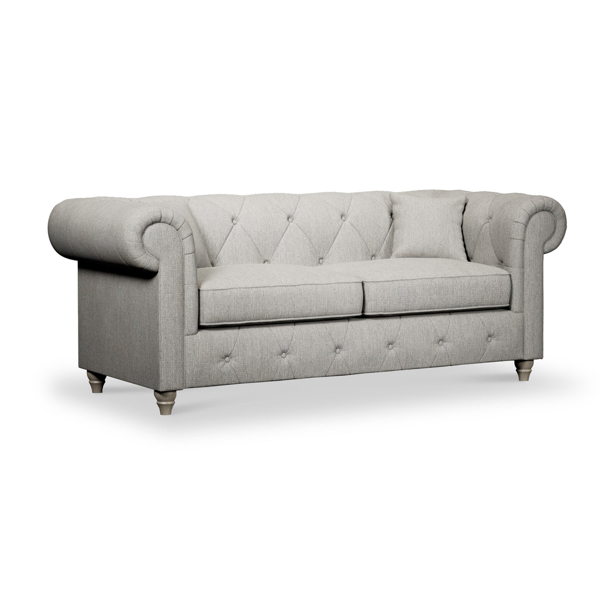 Everett 3 Seater Sofa Graphite Washed Oak Feet from Roseland Furniture