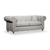 Everett 3 Seater Sofa Graphite Washed Oak Feet from Roseland Furniture