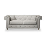 Everett 3 Seater Sofa Graphite Washed Oak Feet from Roseland Furniture
