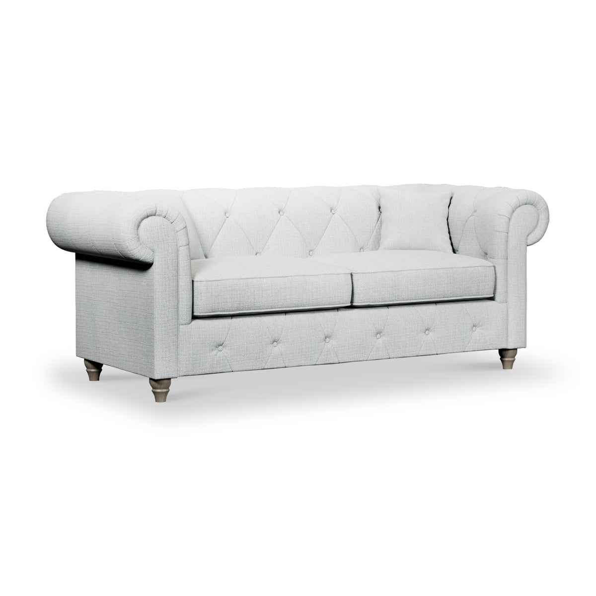 Everett 3 Seater Sofa Light Blue Washed Oak Feet from Roseland Furniture