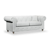 Everett 3 Seater Sofa Light Blue Washed Oak Feet from Roseland Furniture