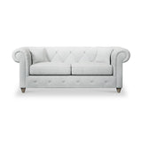 Everett 3 Seater Sofa Light Blue Washed Oak Feet from Roseland Furniture