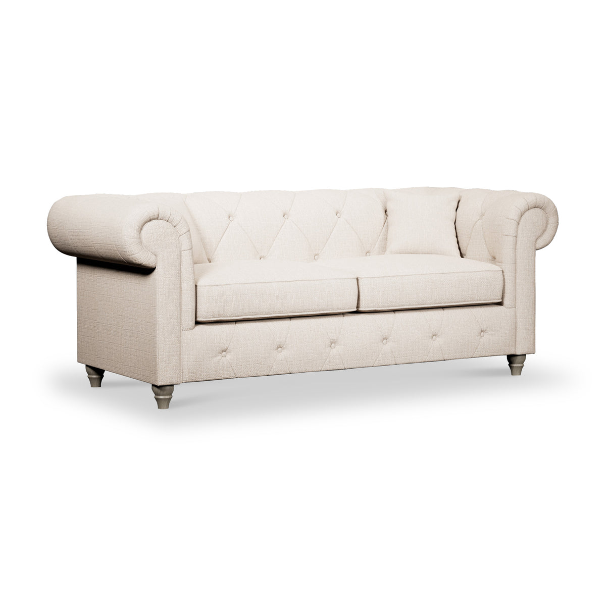 Everett 3 Seater Sofa Oyster Washed Oak Feet from Roseland Furniture