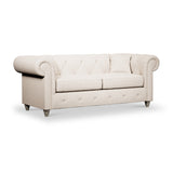 Everett 3 Seater Sofa Oyster Washed Oak Feet from Roseland Furniture