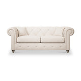 Everett 3 Seater Sofa Oyster Washed Oak Feet from Roseland Furniture