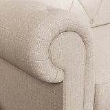 Everett 3 Seater Sofa Oyster Walnut Feet from Roseland Furniture