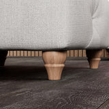 Everett Button Top Footstool Ash Walnut Feet from Roseland Furniture
