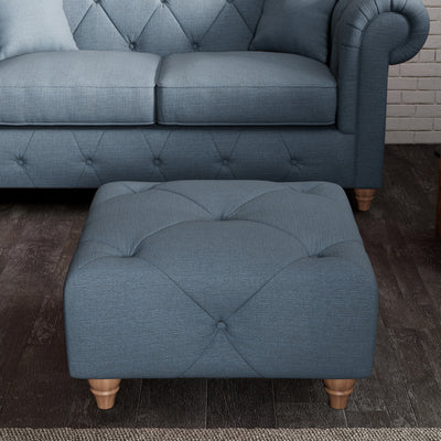 Everett Button Top Footstool