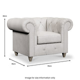 Everett Armchair Ash Washed Oak Feet from Roseland Furniture