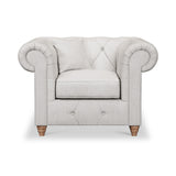 Everett Armchair Ash Walnut Feet from Roseland Furniture