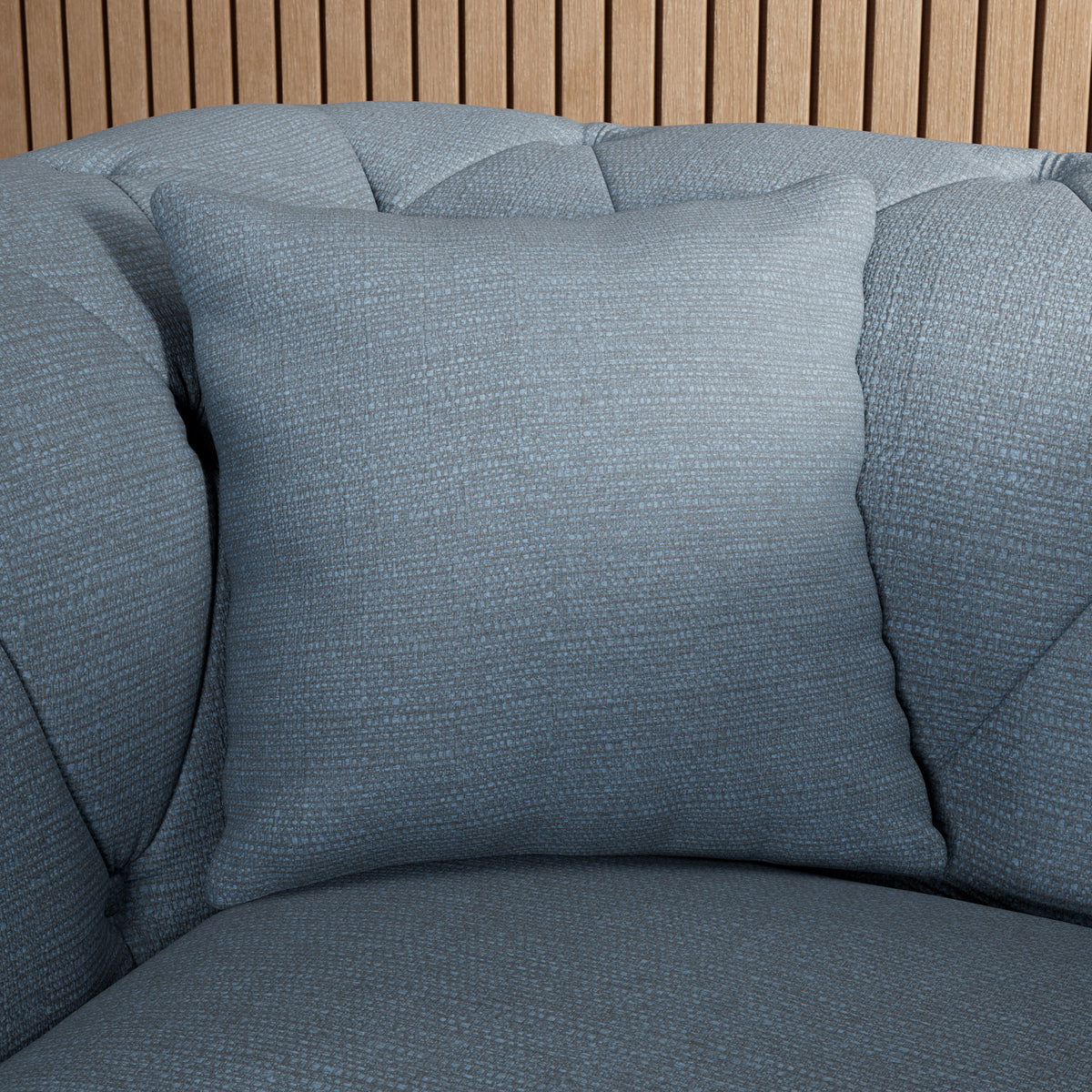 Everett Armchair Deep Blue Washed Oak Feet from Roseland Furniture