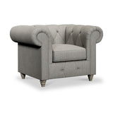 Everett Armchair Graphite Washed Oak Feet from Roseland Furniture