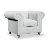 Everett Armchair Light Blue Washed Oak Feet from Roseland Furniture