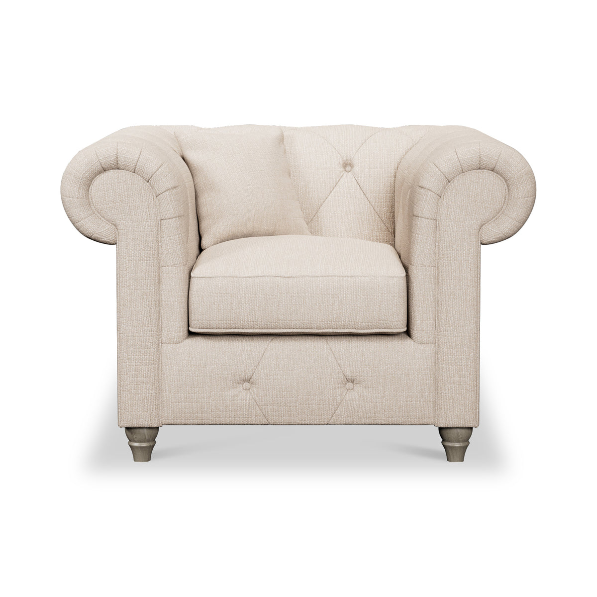 Everett Armchair Oyster Washed Oak Feet from Roseland Furniture