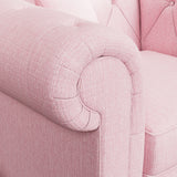 Everett Armchair Pink Washed Oak Feet from Roseland Furniture