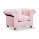 Everett Armchair Pink Walnut Feet from Roseland Furniture