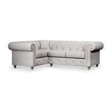 Everett Corner Sofa LH Ash Washed Oak Feet from Roseland Furniture