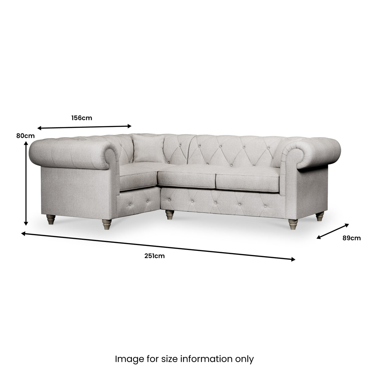Everett Corner Sofa LH Ash Walnut Feet from Roseland Furniture