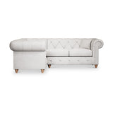 Everett Corner Sofa LH Ash Walnut Feet from Roseland Furniture