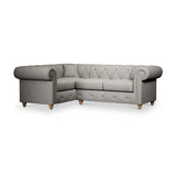 Everett Corner Sofa LH Graphite Walnut Feet from Roseland Furniture