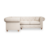 Everett Corner Sofa LH Oyster Walnut Feet from Roseland Furniture