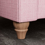 Everett Corner Sofa LH Pink Walnut Feet from Roseland Furniture
