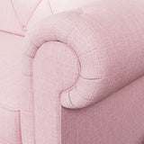 Everett Corner Sofa LH Pink Walnut Feet from Roseland Furniture