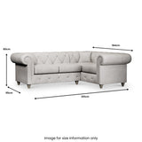 Everett Corner Sofa RH Ash Washed Oak Feet from Roseland Furniture