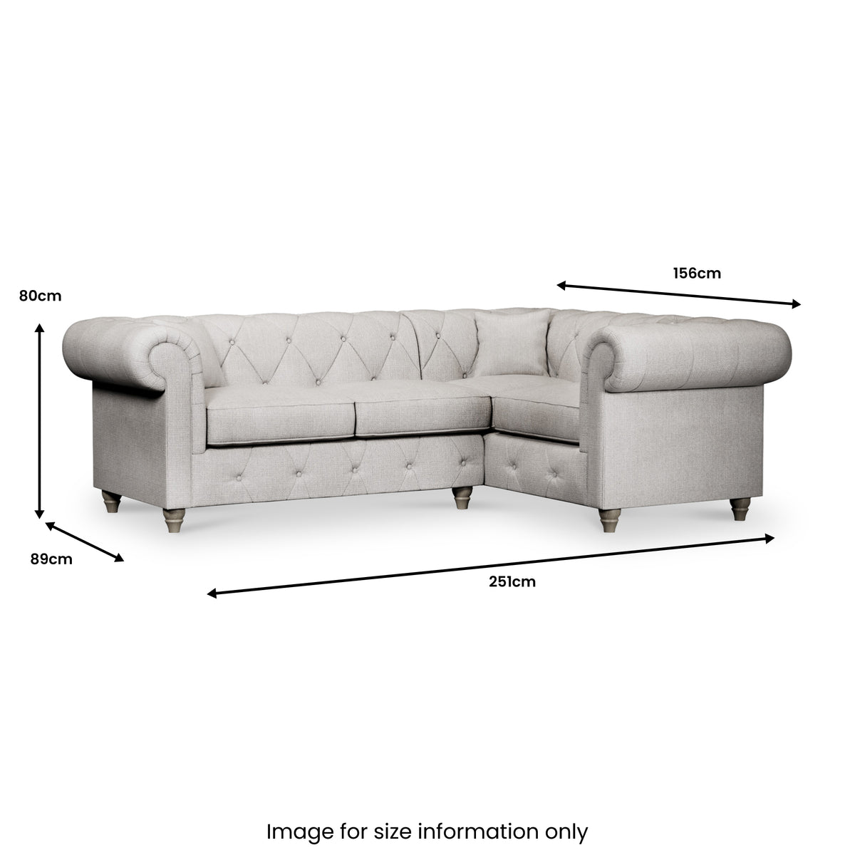 Everett Corner Sofa RH Ash Washed Oak Feet from Roseland Furniture