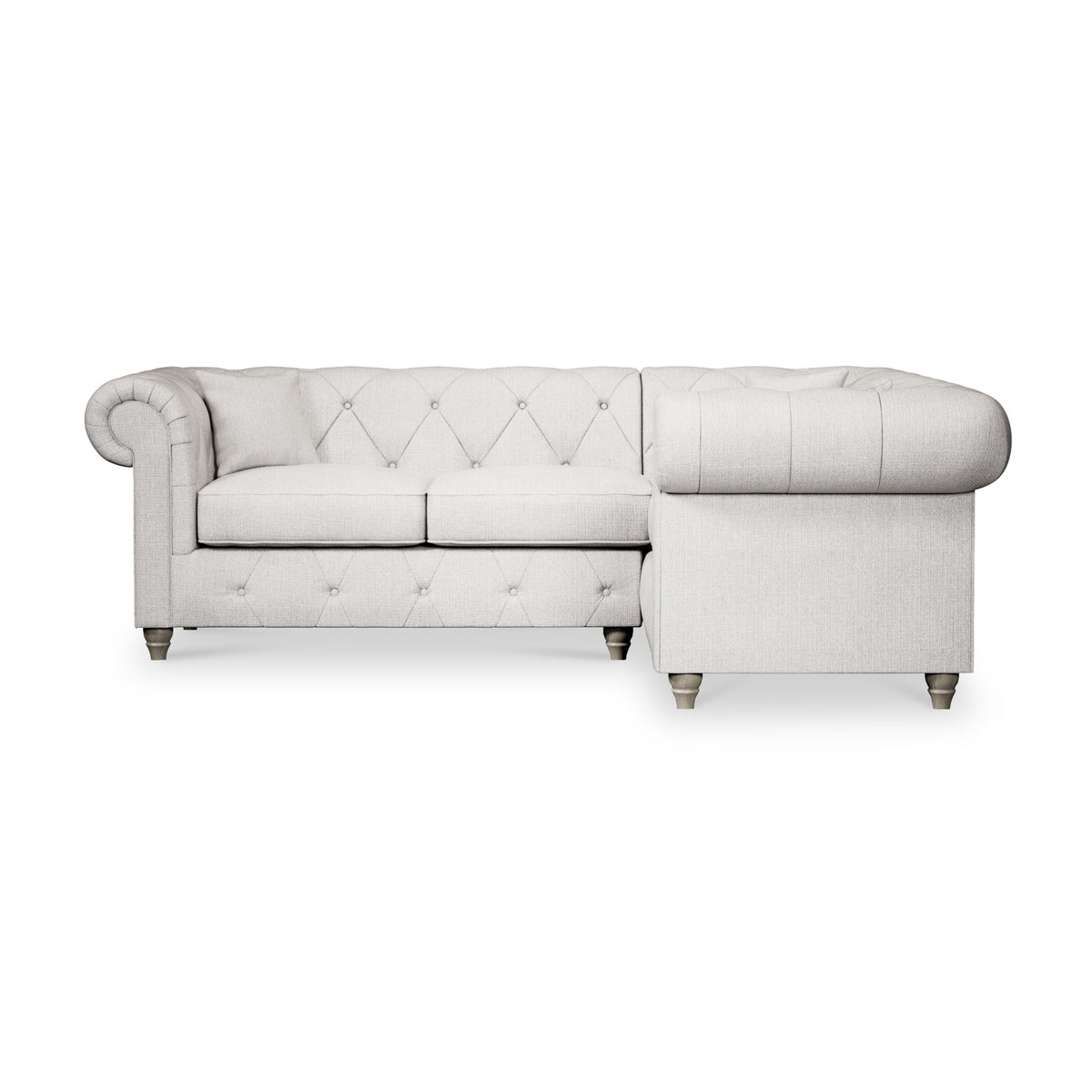 Everett Corner Sofa RH Ash Washed Oak Feet from Roseland Furniture