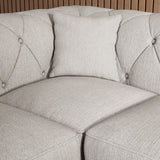 Everett Corner Sofa RH Ash Washed Oak Feet from Roseland Furniture