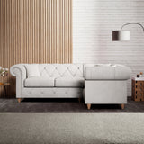 Everett Corner Sofa RH Ash Walnut Feet from Roseland Furniture