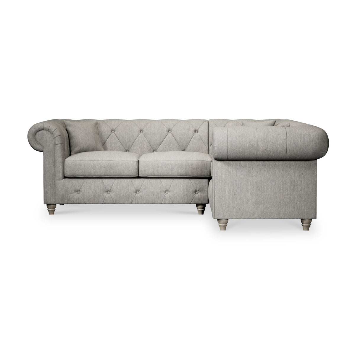 Everett Corner Sofa RH Graphite Washed Oak Feet from Roseland Furniture