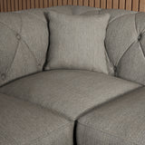 Everett Corner Sofa RH Graphite Washed Oak Feet from Roseland Furniture