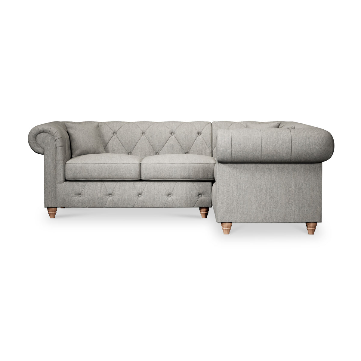 Everett Corner Sofa RH Graphite Walnut Feet from Roseland Furniture