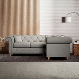 Everett Corner Sofa RH Graphite Walnut Feet from Roseland Furniture
