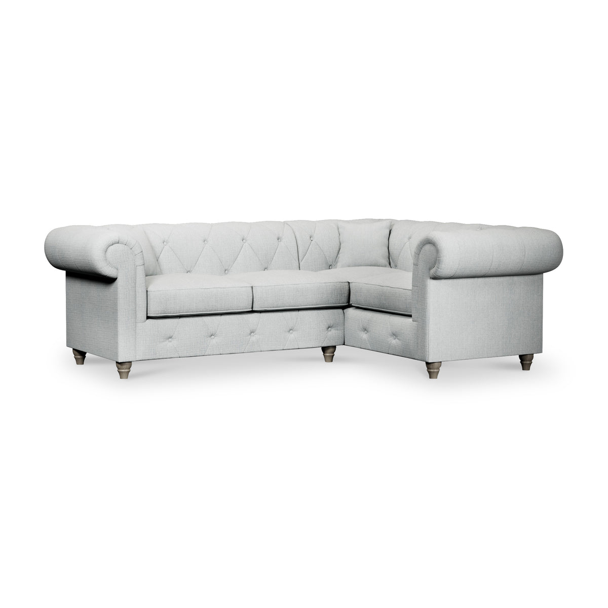 Everett Corner Sofa RH Light Blue Washed Oak Feet from Roseland Furniture