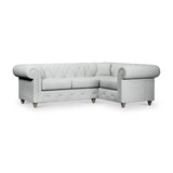 Everett Corner Sofa RH Light Blue Washed Oak Feet from Roseland Furniture