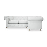 Everett Corner Sofa RH Light Blue Washed Oak Feet from Roseland Furniture