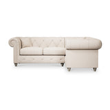 Everett Corner Sofa RH Oyster Washed Oak Feet from Roseland Furniture