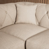 Everett Corner Sofa RH Oyster Washed Oak Feet from Roseland Furniture