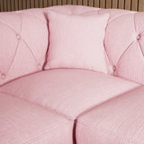 Everett Corner Sofa RH Pink Washed Oak Feet from Roseland Furniture