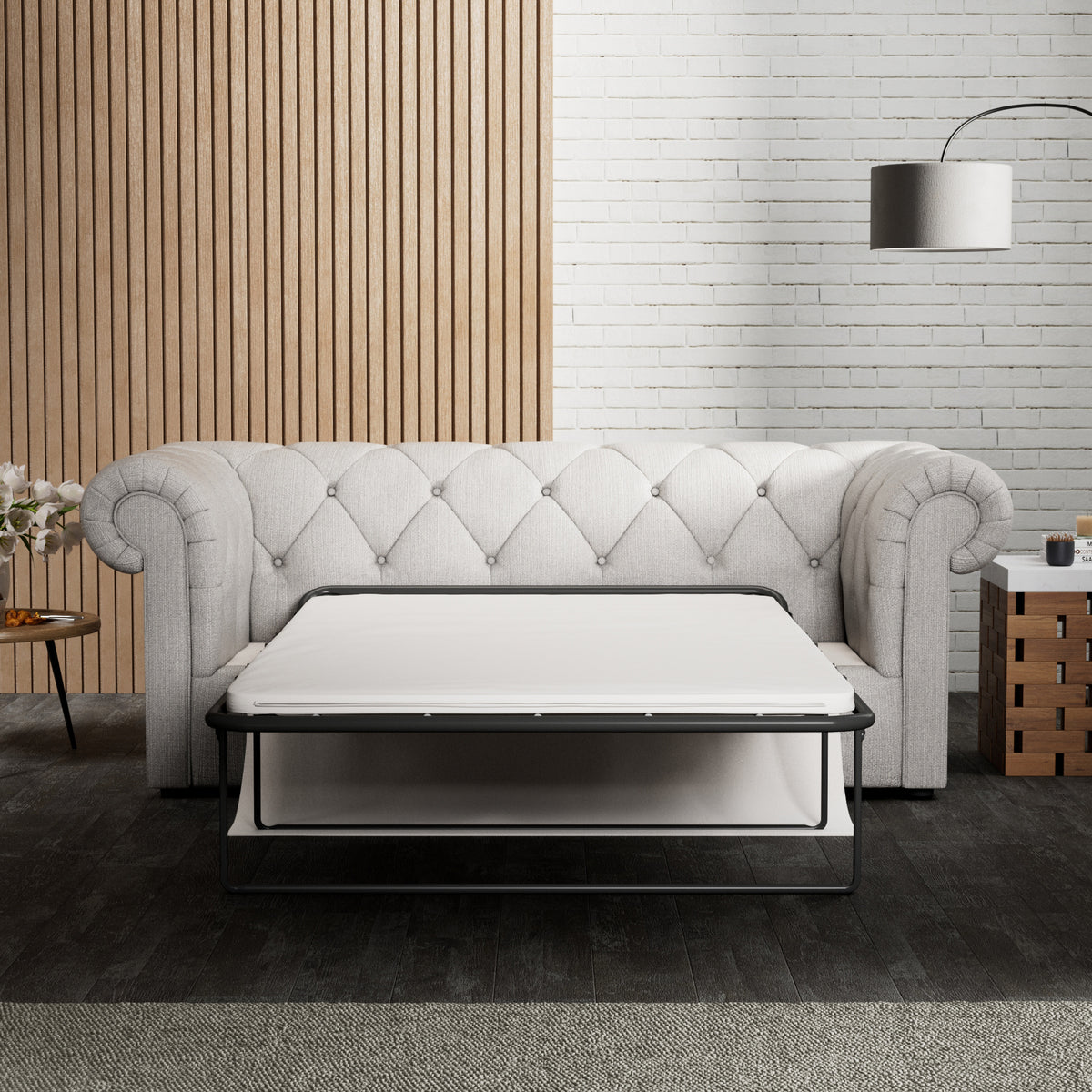 Everett 3 Seater Sofa Bed Ash from Roseland Furniture