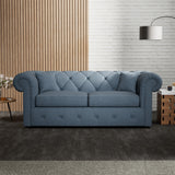 Everett 3 Seater Sofa Bed Deep Blue from Roseland Furniture