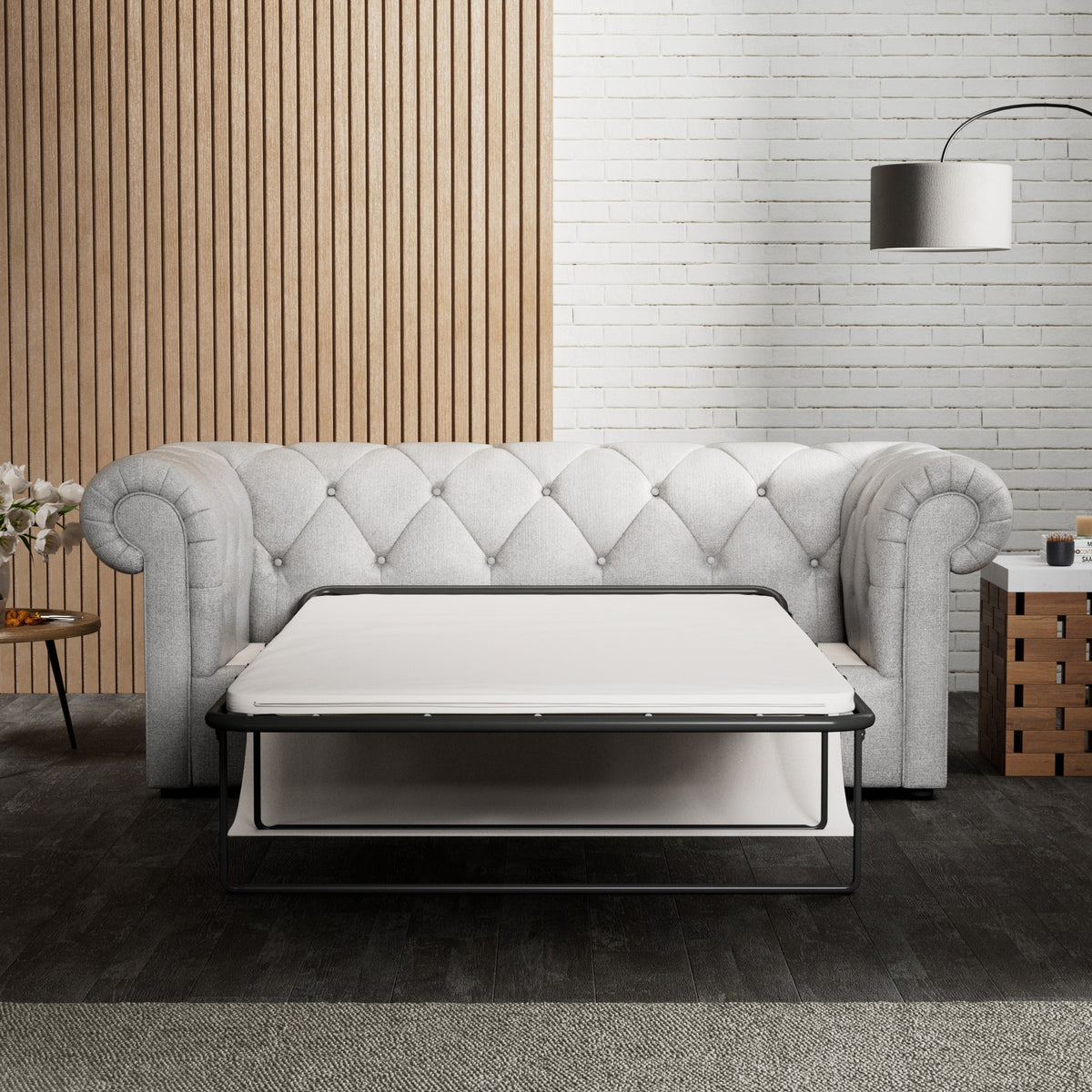 Everett 3 Seater Sofa Bed Graphite from Roseland Furniture