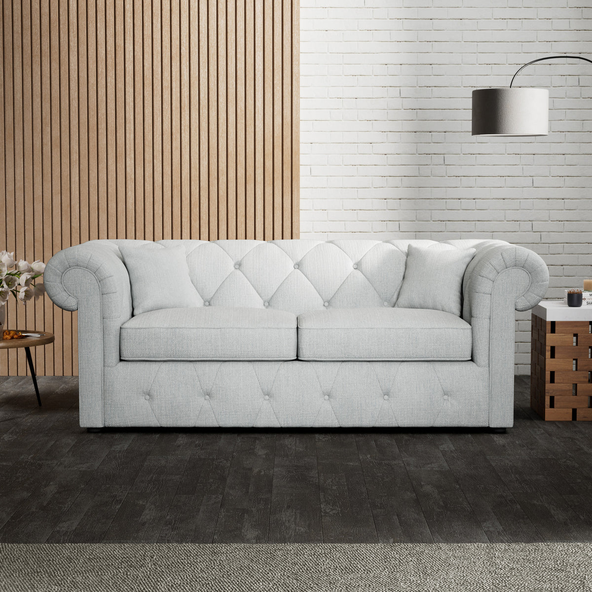 Everett 3 Seater Sofa Bed Light Blue from Roseland Furniture