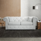 Everett 3 Seater Sofa Bed Light Blue from Roseland Furniture