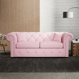 Everett 3 Seater Sofa Bed Pink from Roseland Furniture