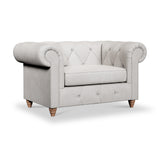 Everett Snuggler Chair Ash Walnut Feet from Roseland Furniture