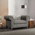 Everett Snuggler Chair Graphite Washed Oak Feet from Roseland Furniture